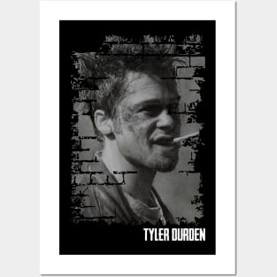 Tyler Durden black and white. Posters and Art